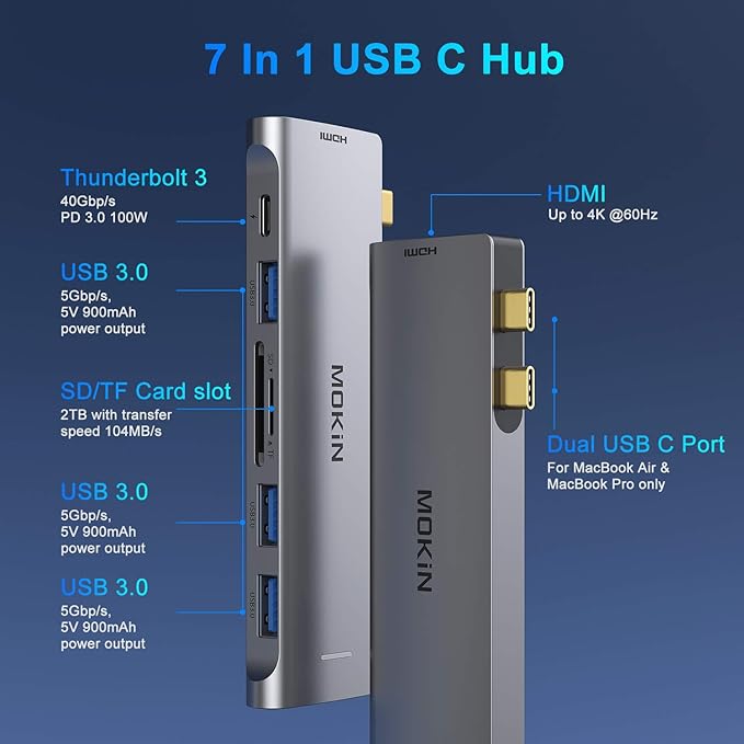 USB C Adapter for MacBook Pro Adapter, MacBook Pro USB Adapter